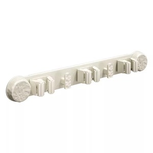 Suction Cup Wall Mounted Mop <b>Clip</b> Rectangular Plastic Metal Baking Paint <b>Clips</b> Home Space - Product Image 1