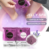 Kanho 1kg 크리스탈 젤리 페디큐어 발 담그기 DIY 소금 발 스파 부드럽게 미백 페디큐어 젤리 SPA