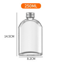 100Ml 200Ml 250Ml 350Ml 500Ml Transparante Platte Koffie Melk Thee Wijn Koud Geperst Sap Fles Glazen Drank