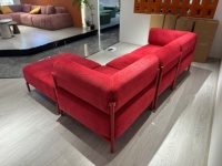 Canapé sur mesure en mousse compressée en forme de L, design rembourré, vente en gros, idéal pour appartements, centres commerciaux, villas, écoles - Usine de Foshan