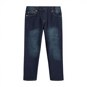 <span class=keywords><strong>Jean</strong></span> en denim extensible teint uni pour garçons de la marque Wangsheng Lucky, pantalon décontracté doux et extensible pour garçons, vente en gros OEM. - Product Image 1