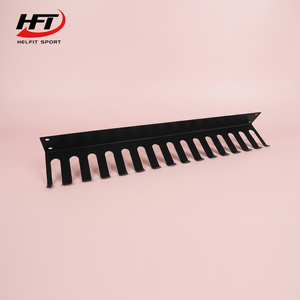 Supporto Commerciale Salvaspazio a Parete in Acciaio Spesso <span class=keywords><strong>Multi</strong></span>-Slot per Fasce di Resistenza e Attacchi Cavi da Palestra - Product Image 1