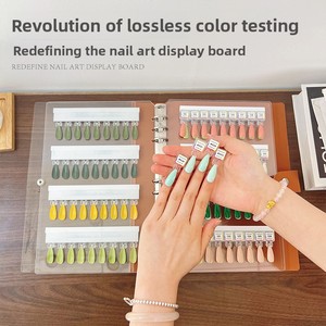 Espositore Magnetico Giapponese Doppio Mini in Acrilico per Nail Art con Cartellini Colorati per Campioni di Smalto e Gel - Product Image 3