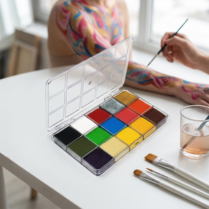 Pintura Facial al Óleo al por Mayor, 15 Colores, Pigmentos <span class=keywords><strong>para</strong></span> <span class=keywords><strong>Pintar</strong></span> la <span class=keywords><strong>Cara</strong></span> y el Cuerpo, Suministros de Pintura Corporal <span class=keywords><strong>para</strong></span> <span class=keywords><strong>Niñas</strong></span> y Niños - Product Image 1