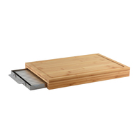 Plaque de décongélation en Aluminium avec plateau d'égouttage en acier inoxydable avec planche à découper en bois plateau de décongélation multifonctionnel lavable au lave-vaisselle