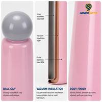 Bouteille d'eau personnalisée OEM pour enfants, sans BPA, avec bouchon à bille brillant, anti-fuite, qualité alimentaire, certifiée FDA LFGB