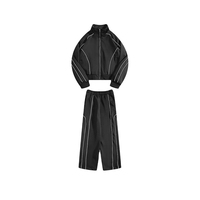 Conjunto Deportivo Cortavientos de Algodón para Hombre, Chaqueta Cortavientos y Pantalones Jogger, Ligero, de Microfibra, Informal para Uso Diario