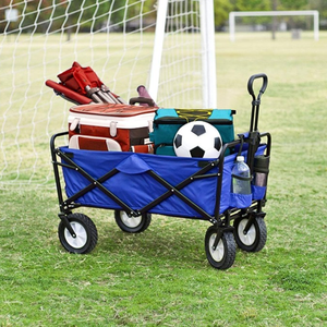 आउटडोर कैंपिंग फोल्डिंग हैंड कार्ट बच्चों के लिए खरीदारी के लिए समुद्र तट ट्रॉली - Product Image 4
