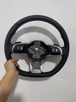Leder-Lenkrad für Volkswagen VW Golf MK7 7.5 GTI GTD GTE 2013-2020 Polo GTI für Tiguan Passat Sport Auto-Lenkrad