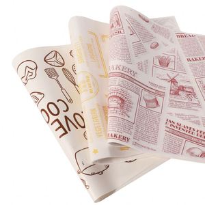 Papier d'emballage alimentaire pour hamburgers et sandwichs, personnalisé, écologique, biodégradable, résistant à la graisse, de qualité alimentaire, enduit de PE - Product Image 3