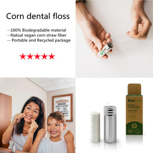 Hilo Dental Vegano Orgánico de Maíz en Frasco de Vidrio Portátil, con Sabor Personalizado a Menta y Frutas - Product Image 5