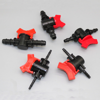 Soupape pour tuyau d'arrosage pour jardin Agricultura, 8/11 Tubing Drip Irrigation Barbed Connector Ball Valve