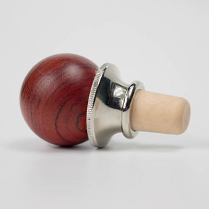 Bouchon de bouteille de vin en bois écologique personnalisable - Design tourné à la <span class=keywords><strong>main</strong></span> avec insert supérieur et bouchon - Utilisation chimique - Product Image 2