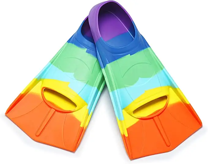 Kids Adults Swim Fins Comfortable Silicone Water Sports Swimming Pool Flippers for Swimming Diving Fins