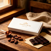 Boîte cadeau en carton avec laminage mat, taille personnalisée OEM, pour chocolats faits main, pralines, emballage de vente au détail