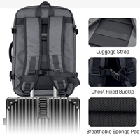 Tas Ransel Perjalanan Akhir Pekan Anti Maling Tahan Air Multi Kompartemen Ramah Perjalanan Bisnis dengan Pengisian Daya USB untuk Laptop