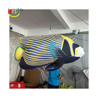 Poissons tropicaux gonflables de modèle animal gonflable accrochant étonnant d'océan pour la décoration marine de partie de thème