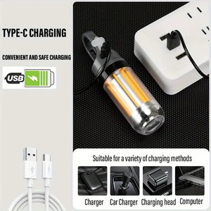 USB ชาร์จไฟได้ โคมไฟ LED สำหรับตั้งแคมป์ สไตล์เรโทร แสงอุ่น ไฟเต็นท์แบบพกพาพร้อมตะขอแขวน โคมไฟฉุกเฉินกันน้ำ - Product Image 6