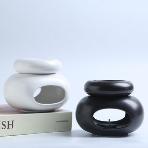 Pemanas Lilin Aromaterapi Keramik, Pembakar Minyak Esensial, Diffuser Minyak Wangi Putih, Tempat Lilin, Dekorasi Rumah - Product Image 5