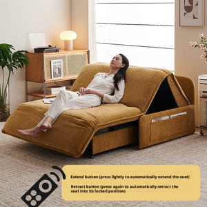 Sofá Cama Eléctrico Individual Moderno, Convertible, de Tela Chenille, Extensible, Reclinable, Deslizante, para Sala de Estar, Pequeño y Grande - Product Image 2