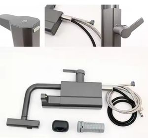 Robinet de cuisine moderne à trou unique en acier inoxydable <span class=keywords><strong>Distributeur</strong></span> d'<span class=keywords><strong>eau</strong></span> chaude et <span class=keywords><strong>froide</strong></span> à capteur à poignée unique avec noyau de valve en céramique - Product Image 3