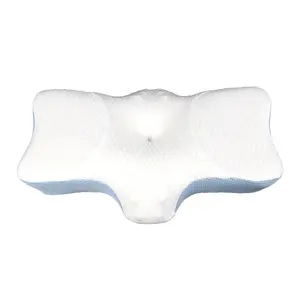 Ennasi Oreiller contour cervical en mousse à mémoire de forme papillon personnalisé Fabricant d'oreiller de sommeil