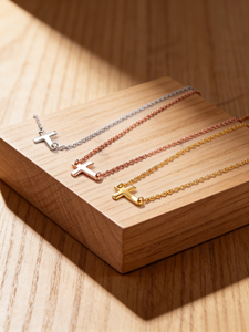 925 Sterling <b>Silver</b> Cross Shape Minimalist Christian Necklace for Women Romantic Pendant Gift - Product Image 6