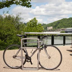 Lantai Mounted Sepeda Tempat Parkir U-Jenis Gunung Perbaikan Sepeda Rak