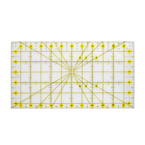 Set di <span class=keywords><strong>3</strong></span> Righelli in Plastica per Quilting, Bicolore con Griglia, 15x30cm, Strumento di Misurazione di Precisione per Cucito, Taglio Tessuti Fai-da-Te - Product Image 2