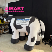 Costume de vache à lait gonflable de mascotte de défilé de marche d'activité extérieure, costume gonflable de vache à vendre