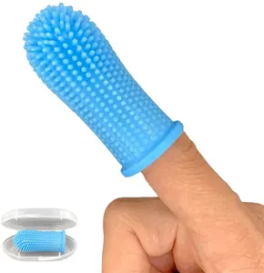 cepillo de dientes para perro Pet Finger Cleaning Teeth Tool Dog Toothbrush Silicone