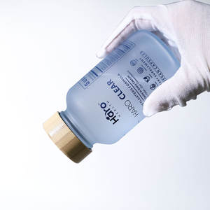 زجاجة مكملات غذائية زجاجية معتمة سعة 200 مل مع غطاء من الخيزران، زجاجة فارغة بشعار مخصص للمكملات الغذائية والحبوب والكبسولات - Product Image 2