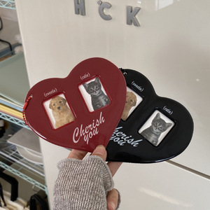 2025 thiết kế mới PVC photocard chủ Keychain hình trái tim chủ thẻ Keychain dễ thương khung ảnh Keychain - Product Image 1