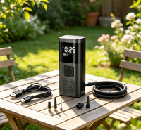 Tire Inflator Portable Air Compressor Pump With Tire Pressure Gauge