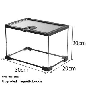 Modernes ökologisches Aquarium <span class=keywords><strong>Terrarium</strong></span> für Reptilien Glas Regenwald Haustier Lebensraum mit Druckknopf verschluss Boxed - Product Image 6
