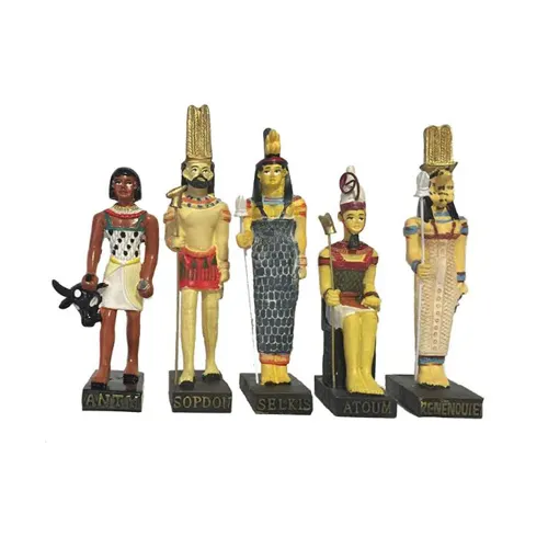 القديمة الإله المصري 11 تمثال مجموعة الراتنج مصر تمثال