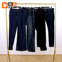 Celana Jeans Denim Bekas Grosir Geryon Vintage untuk Pria 45kg MOQ dalam Bal, Bersih 90-98% Baru Musim Panas