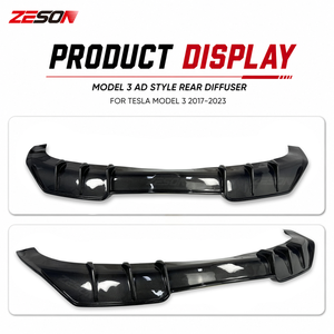 ZESON Carbon Fiber AD Style Rear <strong>Diffuser</strong> Valance Apron for Tesla Model 3 2017-2023 - Product Image 3