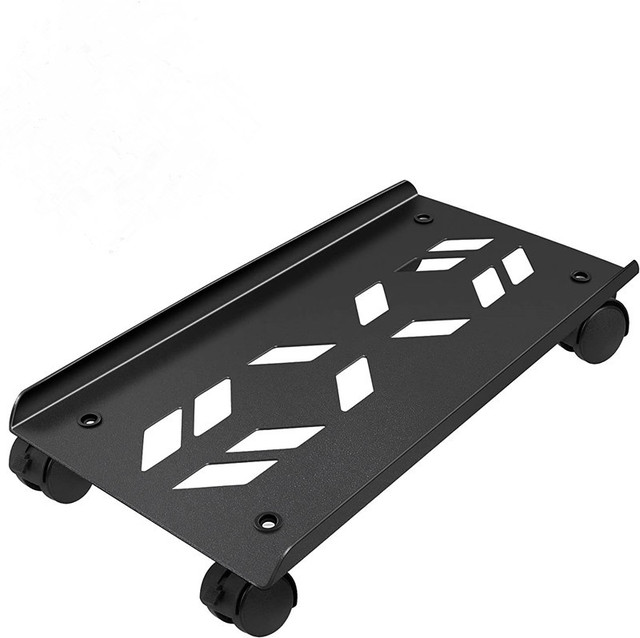Computer Towel Stand Factory Seller PC Case Bracket Home Office Hot Sale Under Desk Steel Movable Caster Wheels CPU Stand
