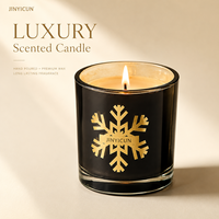 Juego de Regalo de Velas Aromáticas con Luz LED, Aroma a Cedro, Campanilla, Lavanda y Eucalipto, en Frasco de Vidrio Decorativo, Etiqueta Privada Personalizada OEM