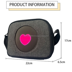 Sac à bandoulière LED tendance, sac de voyage quotidien grande capacité, sac bandoulière avec écran d'affichage, sac banane, sac de poitrine réglable pour animaux de compagnie 5V - Product Image 6