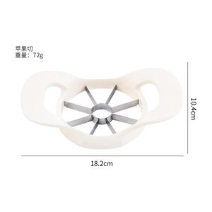 ที่ตัดแอปเปิ้ลพร้อมฝาครอบป้องกัน ที่คว้านผลไม้สแตนเลส 18.2 ซม. สีขาว ทำความสะอาดง่าย ล้างมือเท่านั้น - Product Image 1