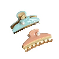 Nouvelle pince à cheveux OEM en acétate, ornée de perles de haute qualité, faite à la main, simple, style requin, accessoires pour cheveux pour femmes