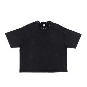 Nouveauté été : Manches amples en coton pur, tricotées respirantes, style rétro, personnalisées, de haute qualité, avec détails perforés, couleur unie, décontractées - Product Image 2