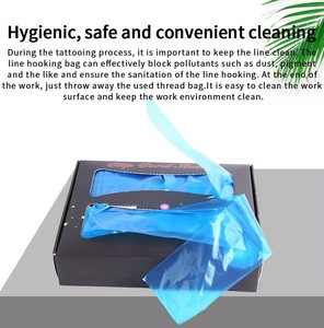 Wholesale 125pcs Tattoo Cover Bags Clip Cord <b>Hook</b> Line Disposable <b>Plastic</b> Sleeve Machine Maintenance Studio Cover Bag - Product Image 4