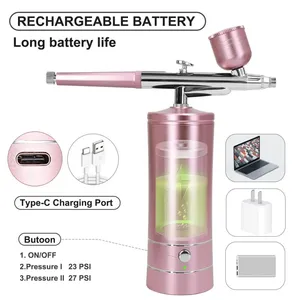 Airbrush Nail With Compressor Portable Air Brush Nails Compressor for Nail Art Paint Model Painting Crafts Wireless <b>Spray</b> Gun - Product Image 4