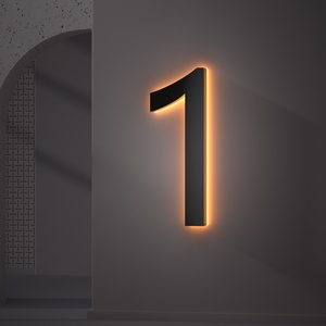 Khách sạn nhà phát sáng trong bóng tối chiếu sáng kim loại <span class=keywords><strong>LED</strong></span> Nhà Số Backlit sáng số cho cửa ra vào - Product Image 5