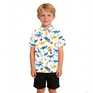Polos personnalisés à imprimé dinosaure, vêtements de sport pour enfants, vêtements de <span class=keywords><strong>tennis</strong></span>, vêtements de sport de plein air, chemises de golf pour garçons - Product Image 1