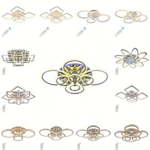 Plafonniers LED en acrylique modernes avec lustres à anneaux suspendus uniques Éclairage suspendu RVB Contrôle par application Abat-jour blanc Style moderne - Product Image 6