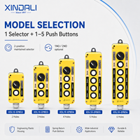 Station de commande suspendue XDL10 à 2 positions, sélecteur maintenu, contrôleur filaire 2-6 trous, 1NO, boîtier plastique IP54 pour palan-grue